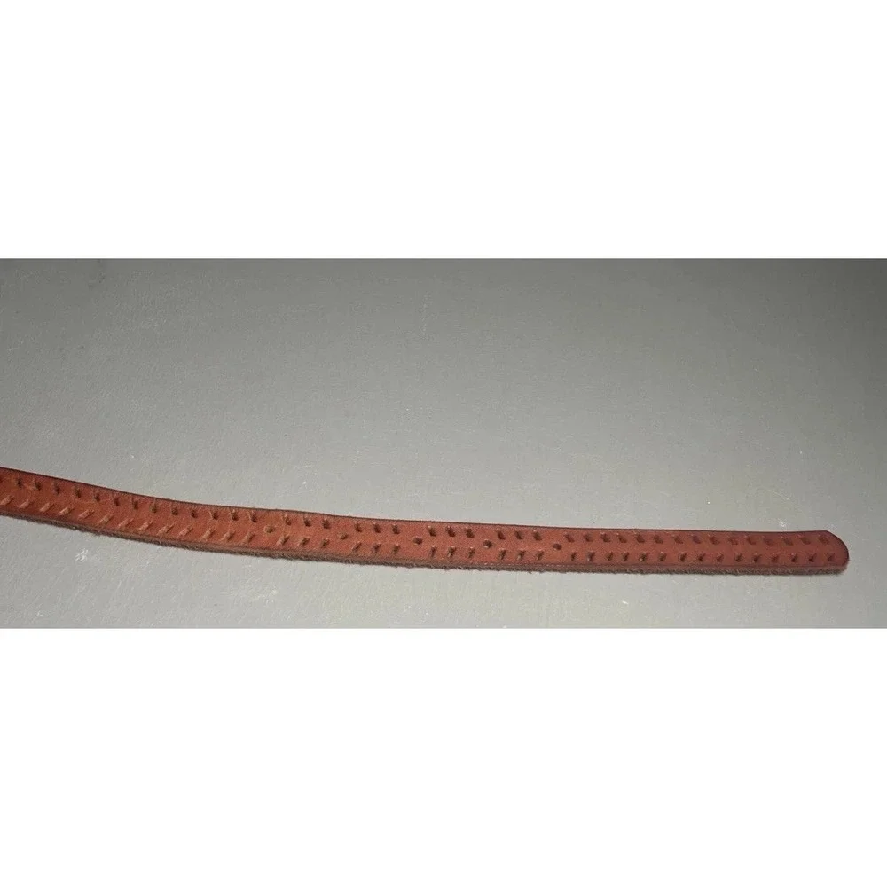 Gap Laser Cut leather belt women's size M